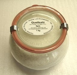 Zeige Details für Quell-Salz fein  1 kg im Glas Bild von Quell-Salz fein  1 kg im Glas