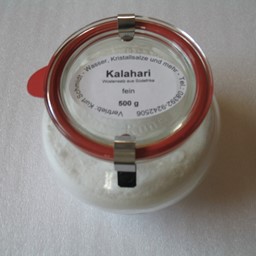 Zeige Details für Kalahari Wüstensalz fein 500 g Bild von Kalahari Wüstensalz fein 500 g