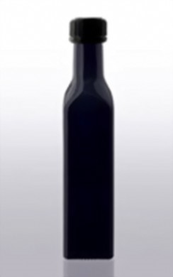 Bild von Violettglas Ölflasche mit Schraubverschluß  250 ml