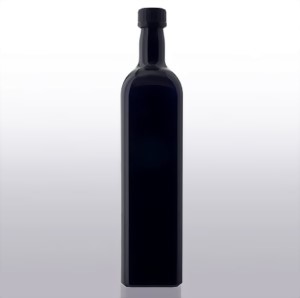 Bild von Violettglas Ölflasche mit Schraubverschluß  1000 ml